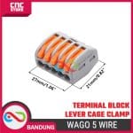 WAGO 5 WIRE TERMINAL BLOCK LEVER CAGE CLAMP - Image 2