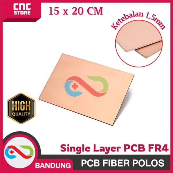 PCB POLOS SINGLE LAYER FR4 FIBER 15X20CM