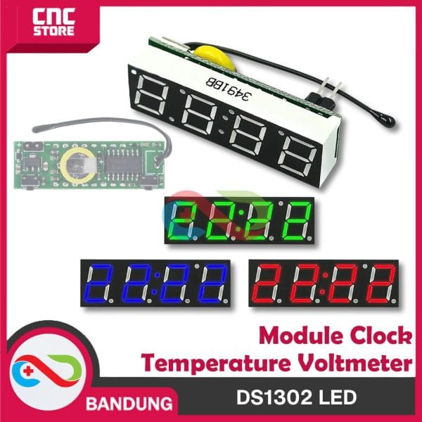 DS1302 LED electronic clock high precision clock module car clock temperature voltage BLUE