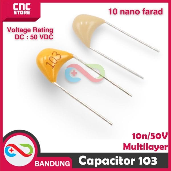 10PCS CAPACITOR KAPASITOR MULTILAYER TANTALUM 10NF 0.01UF 103 50V