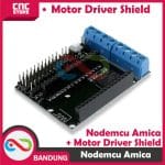 NODEMCU AMICA LUA WIFI V3 4MB 32MBITS FLASH ESP8266 WITH BASE PLATE L293D - Image 4
