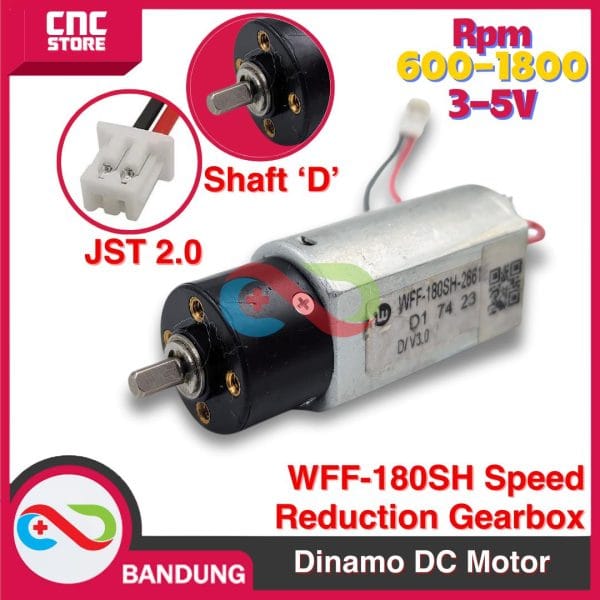Motor DC Gear Box High Torque WFF-180SH DC3-6V 1300 RPM