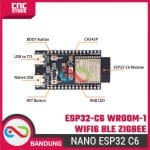 NANO-ESP32-C6 Core Board ESP32-C6-DEVKITC-1 – WiFi6, BLE, Zigbee N16 N8 untuk Proyek IoT - Image 3