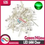10PCS LED 5MM F5 SUPER BRIGHT GREEN HIJAU CLEAR - Image 2