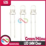 10PCS LED 5MM F5 SUPER BRIGHT GREEN HIJAU CLEAR - Image 3