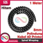 KABEL SPIRAL WRAPING PELINDUNG KABEL 8MM 3D PRINTER CNC PER 1 METER BLACK - Image 4