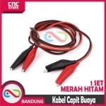 KABEL CAPIT BUAYA TO CAPIT BUAYA 1 SET MERAH HITAM 1 METER