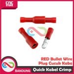 RED BULLET WIRE CONNECTOR TERMINAL PLUG CUCUK KABEL QUICK CABLE CRIMP - Image 3