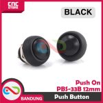 PUSH BUTTON PUSH ON MOMENTARY PBS-33B 12MM BLACK - Image 3