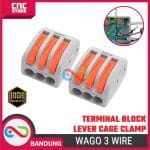 WAGO 3 WIRE TERMINAL BLOCK LEVER CAGE CLAMP