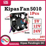 Kipas Pendingin DC Fan 5010 5V 12V 24V 50x50x10 Brushless Mini -  24Volt - Image 4