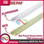 Rel MCB 1M Tebal Dudukan MCB Din Rail MCB 1 Fungsi Rel Panel Kontaktor C45 UNIVERSAL -BESI - Image 2