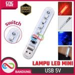LAMPU LED MINI USB TRANSPARAN 5 MATA RGB COLORFUL
