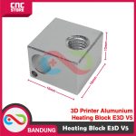 3D PRINTER ALUMUNIUM HEATING BLOCK HEAT BLOCK HEATBLOCK E3D V5 - Image 2