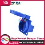 SOCKET PANEL MOUNTING 2P 16A IP45 E 312 EWIG STEKER STOP KONTAK DENGAN TUTUP - Image 2