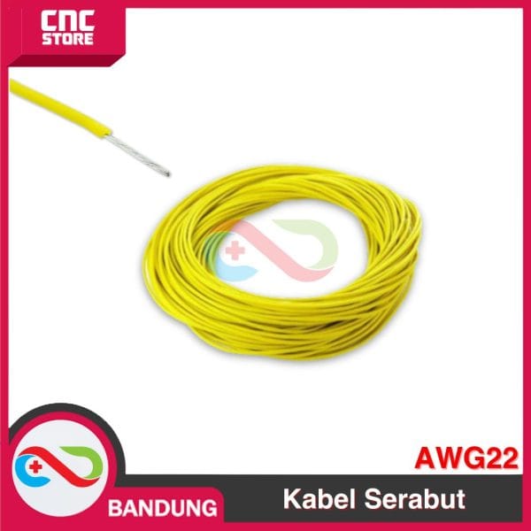 KABEL SERABUT AWG 22 AWG22 HIGH QUALITY KUNING