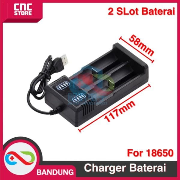 Fast Charger Charging Lithium Baterai 18650 26650 Up to 3A  USB