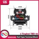 TERMINAL BLOCK 2 TINGKAT - Rail Type Terminal Block Dua Tingkat CBD10 TBD 10 TBD-10 TBD10 TBD-10A TBD10A PM01