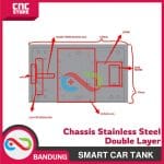 SMART CAR TANK CHASSIS STAINLESS STEEL DOUBLE LAYER CRAWLER ROBOT COMPATIBLE UNO - Image 3