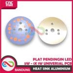 HEAT SINK ALUMINIUM PLAT PENDINGIN LED 5W - 5X 1W UNIVERSAL PCB HEATSINK DIAMETER 49MM ALUM - Image 3