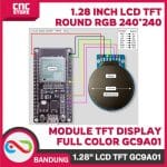 MODUL TFT DISPLAY 1.28 INCH LCD ROUND RGB 240*240 GC9A01 FULL COLOR - Image 6