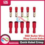 RED BULLET WIRE CONNECTOR TERMINAL PLUG CUCUK KABEL QUICK CABLE CRIMP - Image 4
