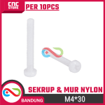 10Pcs Sekrup & Mur Nilon M4x30 – 10 Sekrup 10 Mur Pengencang Anti Karat untuk Peltier, Pendingin Air & DIY Elektronik - Image 4