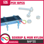 10Pcs Sekrup & Mur Nilon M4x30 – 10 Sekrup 10 Mur Pengencang Anti Karat untuk Peltier, Pendingin Air & DIY Elektronik - Image 5