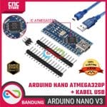 Arduino Nano V3.0 ATmega328P CH340 CH340G 5V Board + Kabel USB - Pengembangan Proyek Elektronik