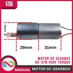 GearBox Motor DC Gear Box High Torque ZGB25B 370 370 RS-370 Dinamo DC Motor Speed Reduction - Image 2