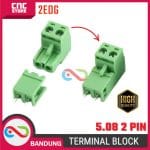 TERMINAL BLOCK 2EDG 5.08 2P 2 PIN GREEN