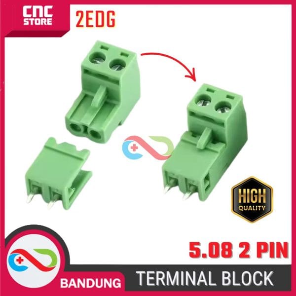 TERMINAL BLOCK 2EDG 5.08 2P 2 PIN GREEN