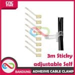 3M STICKY ADJUSTABLE SELF - ADHESIVE CABLE CLAMP CLIP WIRE ZIP
