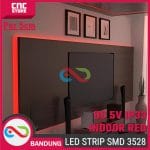 Lampu LED Strip SMD 3528 Merah DC 5V – Single Colour IP33 (Indoor Only) per 5cm - Image 3