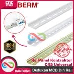 Rel MCB 1M Tebal Dudukan MCB Din Rail MCB 1 Fungsi Rel Panel Kontaktor C45 UNIVERSAL -BESI