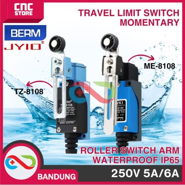 TRAVEL Limit Switch Momentary Roller Switch Arm Waterproof IP65 5A 250V 1NO 1NC NO NC -ME-8108