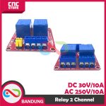 MODULE RELAY 2 CHANNEL 5V AKTIV HIGH ATAU AKTIV LOW DENGAN OPTOCOUPLER - Image 2