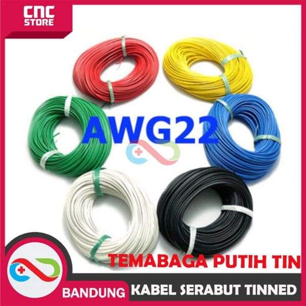 KABEL SERABUT TINNED CU TEMBAGA PUTIH TIN COATING HIGH QUALITY- KUNING