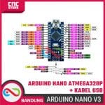 Arduino Nano V3.0 ATmega328P CH340 CH340G 5V Board + Kabel USB - Pengembangan Proyek Elektronik - Image 5