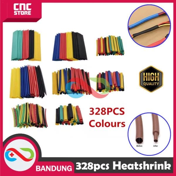 328PCS COLORFUL HEAT SHRINK TUBING SLEEVING WRAP CABLE WIRE TUBES SET 8 SIZE