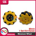 MECANUM WHEEL RODA MECANUM 80MM SMART WHEEL ROBOT CAR KIRI KANAN 1 PASANG - Image 2