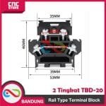 TERMINAL BLOCK 2 TINGKAT - RAIL TYPE TERMINAL BLOCK 2 TINGKAT CBD20 TBD 20 TBD-20 TBD20 TBD-20A TBD20A PM02 - Gambar 2