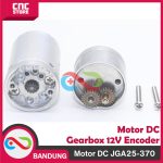 MOTOR DC JGA25-370 DC 12V GEARBOX HIGH TORQUE DINAMO WITH DISC ENCODER -130 RPM - Image 2