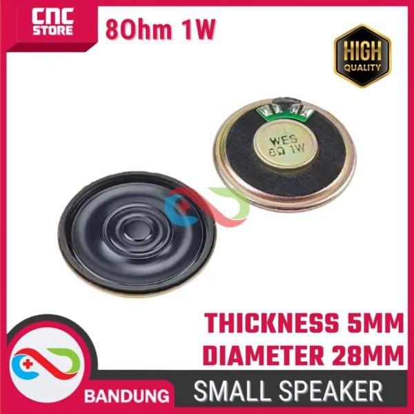 Small Speaker Thickness 5mm 8Ohm 1W Diameter 28mm