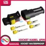 SOKET KONEKTOR KABEL ANTI AIR SOCKET WATERPROOF 2PIN