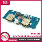 DUAL USB MODULE POWER BANK DIY 3.7V TO 5V 2A LITHIUM 18650 - Image 4
