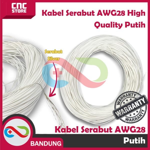 KABEL SERABUT AWG 28 AWG28 HIGH QUALITY PUTIH