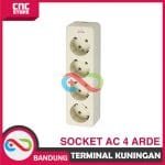 TERMINAL KUNINGAN STOP KONTAK 4 LUBANG SOCKET AC 4 ARDE - Image 2