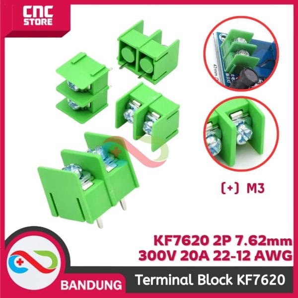 KF7620 - Terminal Block PCB Connector 2-pin pitch 7,62mm