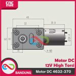 MOTOR DC DINAMO GEAR BOX 12V 4632-370 HIGH TORQUE LOW SPEED GEARBOX -150 RPM - Image 5
